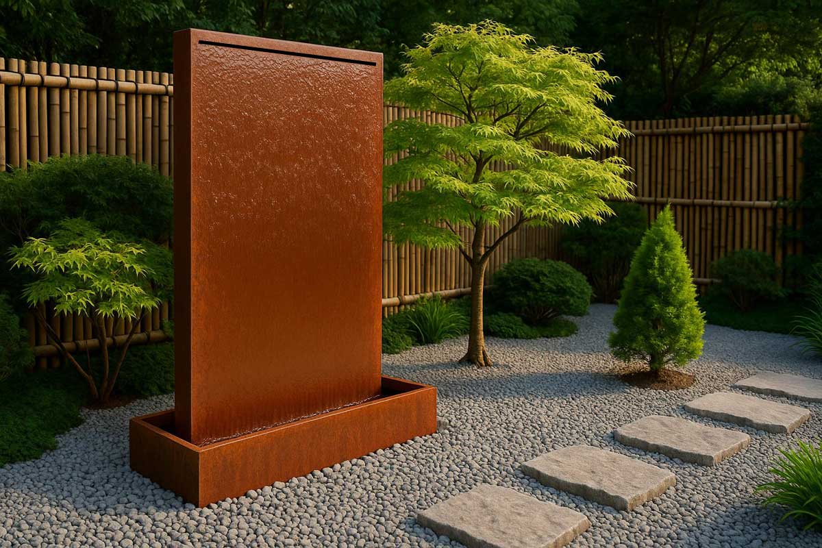 Cortenstahl Wasserwände