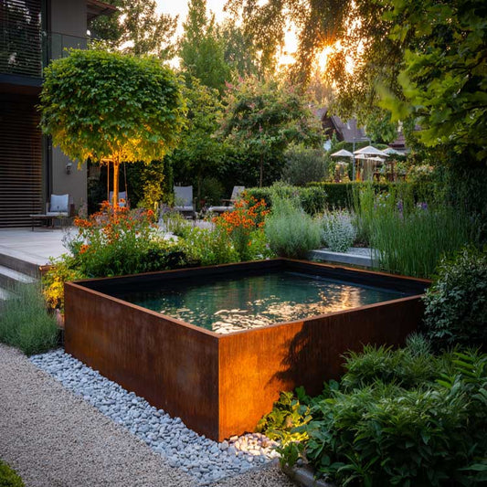 Wasserbecken aus Cortenstahl "Le Bassin Q"