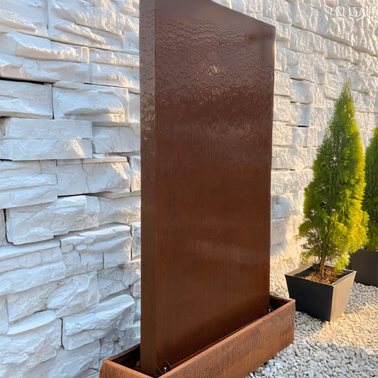 Cortenstahl Wasserwand "Gemini Muro Quattro"