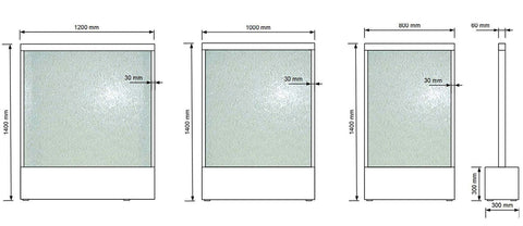 Glas Wasserwand / Trennwand “Linea Gracilis”