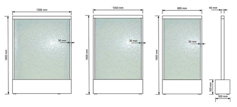 Glas Wasserwand / Trennwand “Linea Gracilis”