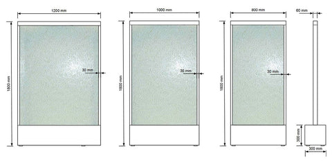 Glas Wasserwand / Trennwand “Linea Gracilis”