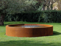 Wasserbecken aus Cortenstahl "Rotondo"