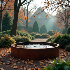 Wasserbecken aus Cortenstahl "Rotondo"