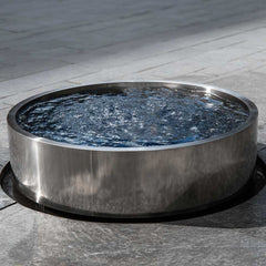 Wasserbecken aus Edelstahl "Rotondo"