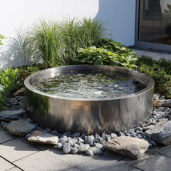 Wasserbecken aus Edelstahl "Rotondo"