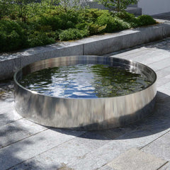 Wasserbecken aus Edelstahl "Rotondo"