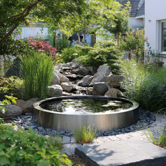 Wasserbecken aus Edelstahl "Rotondo"
