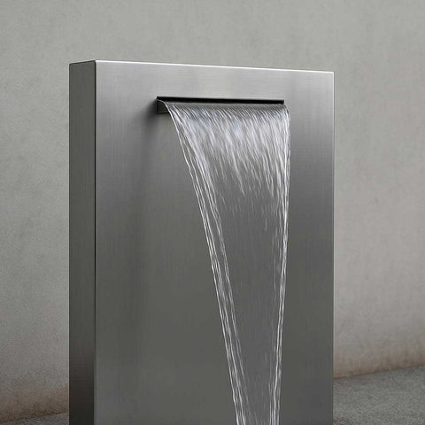 Wasserfall aus Edelstahl "Cascata 1000"