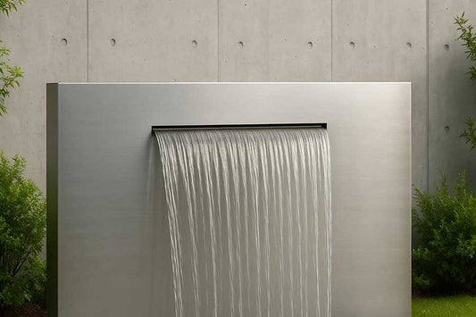 Wasserfall aus Edelstahl "Cascata 1500"