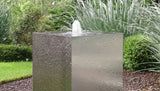 Gartenbrunnen aus Edelstahl "Le Cube"