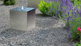 Gartenbrunnen aus Edelstahl "Le Cube"