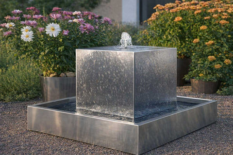 Gartenbrunnen Aus Edelstahl