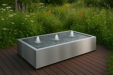 Wassertisch aus Edelstahl "La Table R"