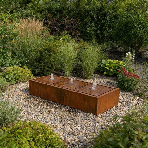 Wassertisch aus Cortenstahl "La Table R"