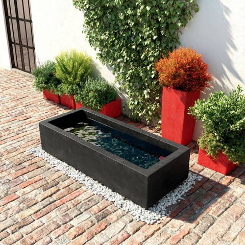 Wasserbecken aus farbig pulverbeschichtetem Aluminium "Le Bassin R"