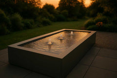 Wasserbecken aus farbig pulverbeschichtetem Aluminium "Le Bassin R"
